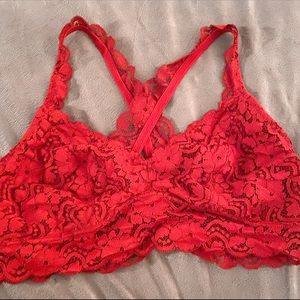 crossback lace bralette
